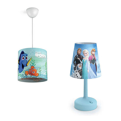 Philips Disney Kids Finding Dory Hanging Lamp and Frozen Bedside Table Lamp