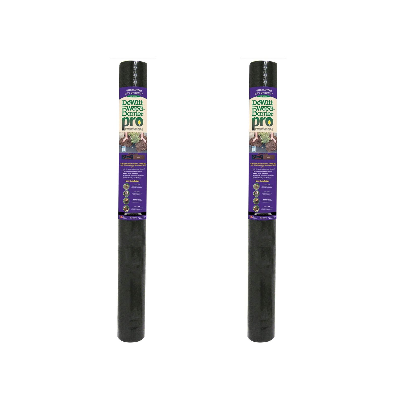 DeWitt Weed Barrier Pro Landscape Fabric (3 Ounces), 4' x 300' Refill (2 Pack) - VMInnovations