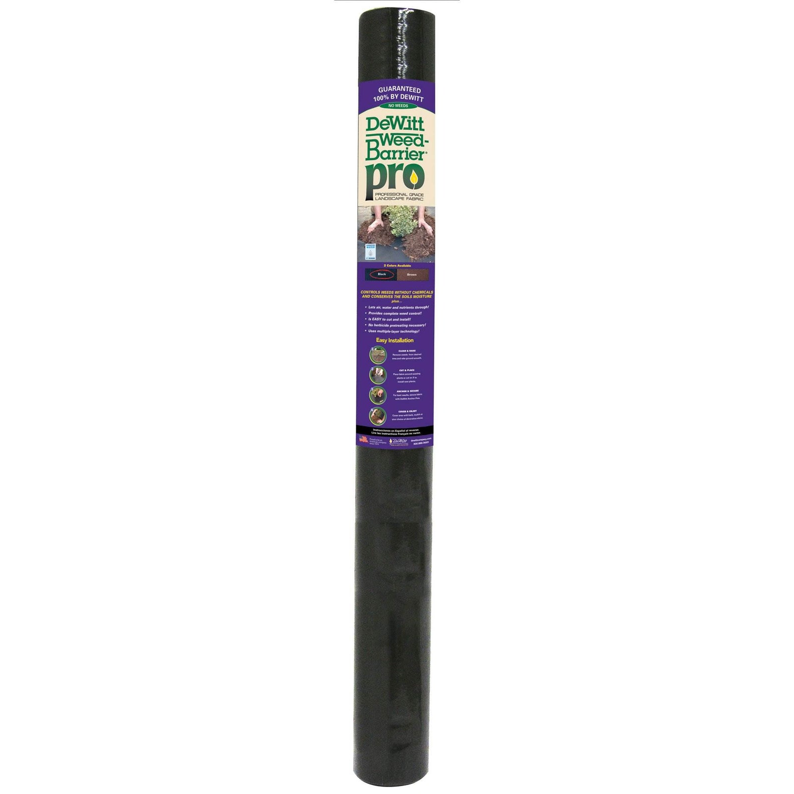 DeWitt Weed Barrier Pro Landscape Fabric (3 Ounces), 4' x 300' Refill (2 Pack) - VMInnovations