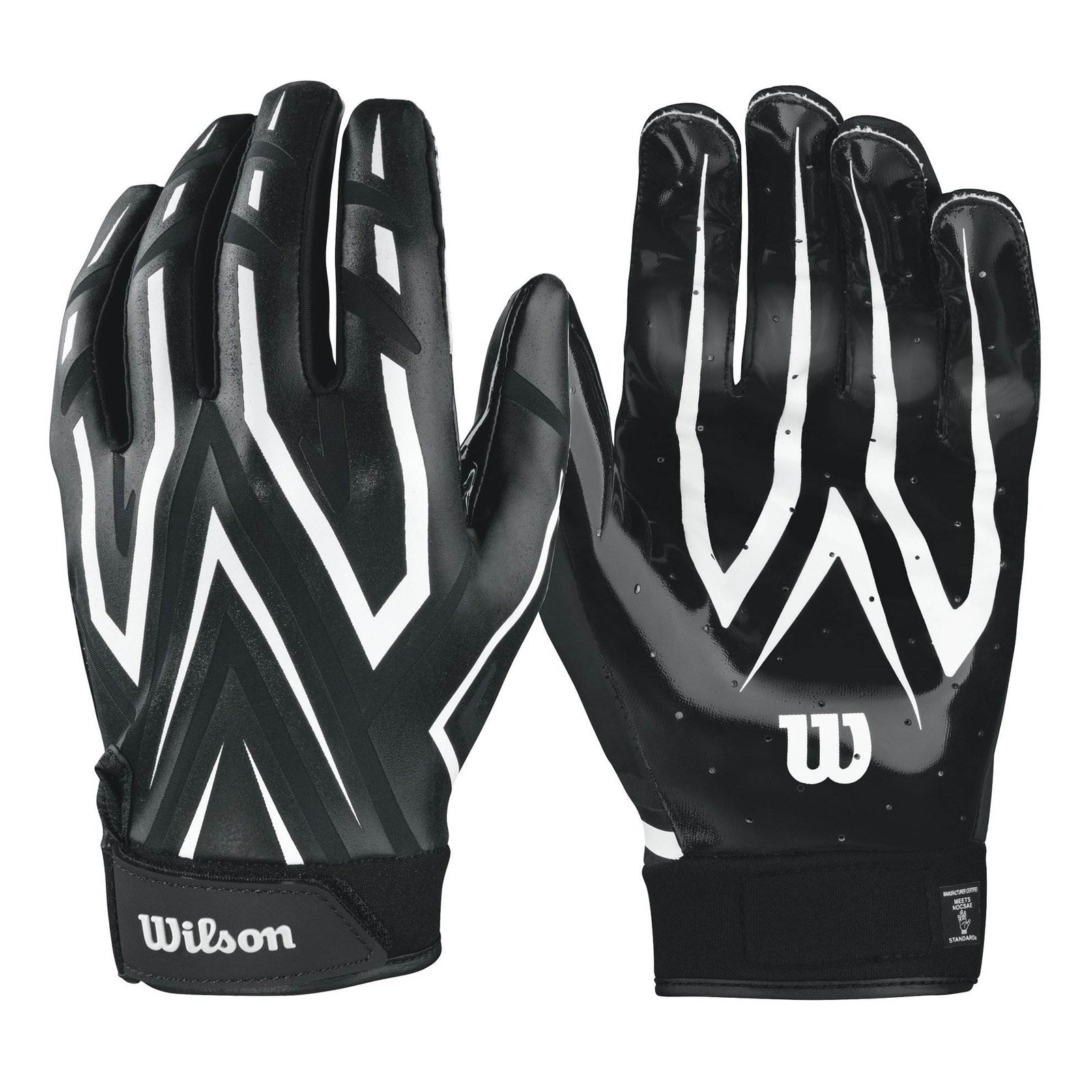 Wilson Black Adult MVP Clutch Skill Football Receiver Gloves, Small (6 Pack) - VMInnovations