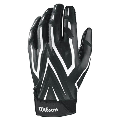 Wilson Black Adult MVP Clutch Skill Football Receiver Gloves, Small (6 Pack)