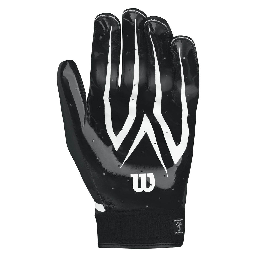 Wilson Black Adult MVP Clutch Skill Football Receiver Gloves, Small (6 Pack)