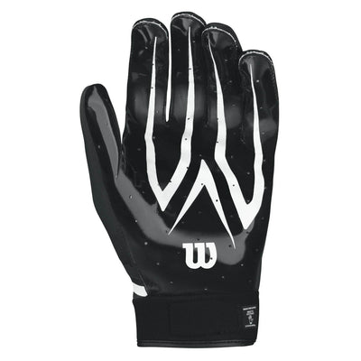 Wilson Black Adult MVP Clutch Skill Football Receiver Gloves, Small (6 Pack) - VMInnovations