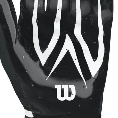 Wilson Black Adult MVP Clutch Skill Football Receiver Gloves, Small (6 Pack)