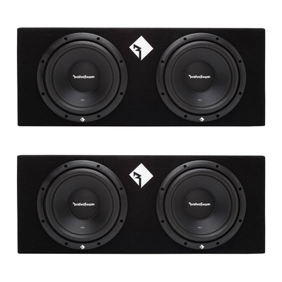 Rockford Fosgate 10" 800 Watts Dual Loaded Subwoofer Sub Enclosure (2 Pack)