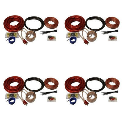 Q-Power USA Link Deluxe 0 Gauge Car Amplifier Wiring Installation Kit (4 Pack)