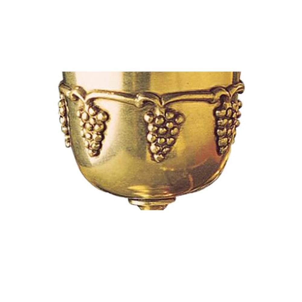 Design Toscano Olde World Grape Harvest Solid Brass 8 oz Chalice Goblet (2 Pack)
