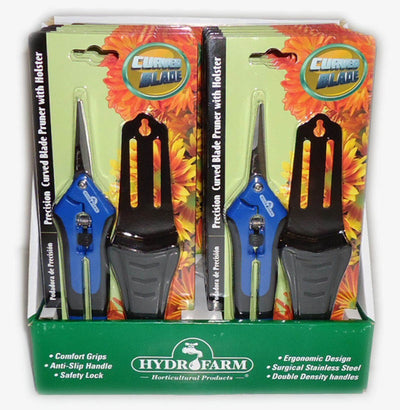 Hydrofarm HGPP400C Precision Curved Blade Flower Garden Scissor Pruner (12 Pack)