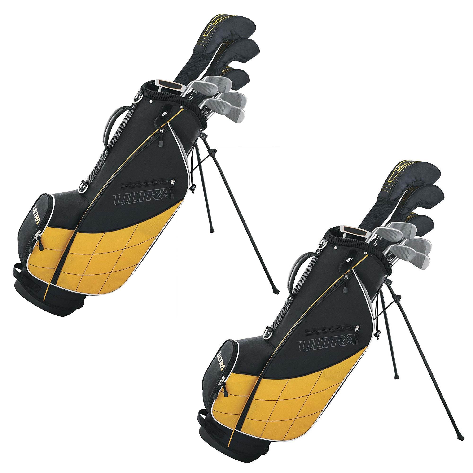 Wilson Ultra Men's 13-Piece, Left-Handed Golf Club Set, Black & Yellow (2 Pack)