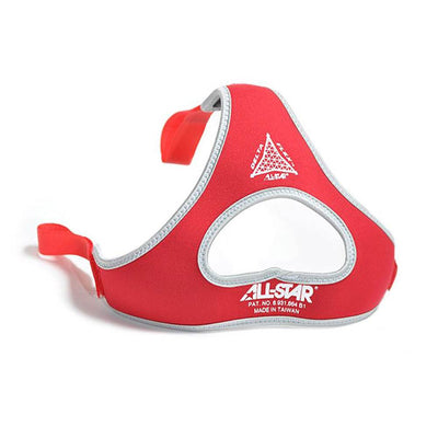 All Star Sports Baseball Catcher Face Mask w/ Luc Pads, Scarlet (Open Box)
