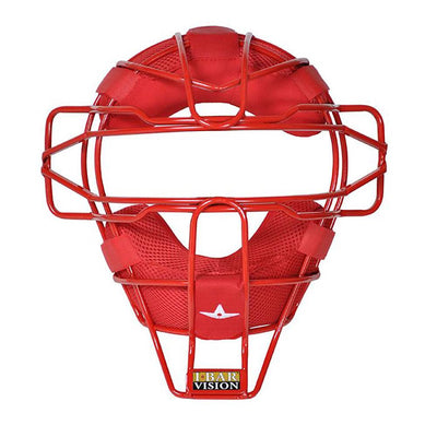 All Star Sports Baseball Catcher Face Mask w/ Luc Pads, Scarlet (Open Box)