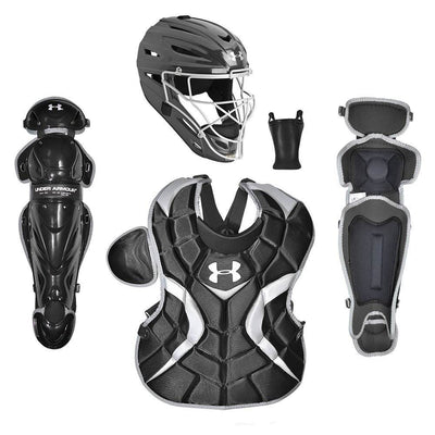 Under Armour Youth PTH Victory Catching Gear, Age 7 to 9 (Black) (Open Box)