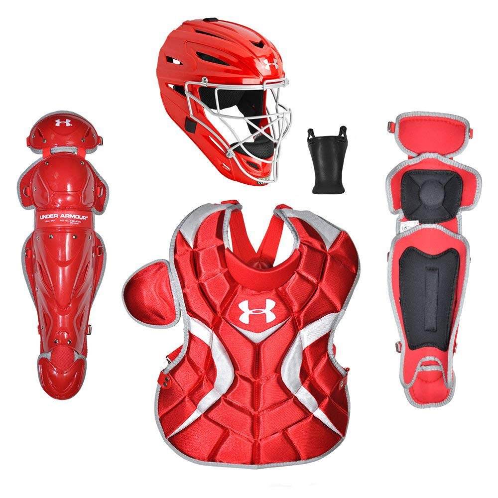 Under Armour Youth Baseball PTH Catching Equipment, Age 12-16 (Red) (Open Box)
