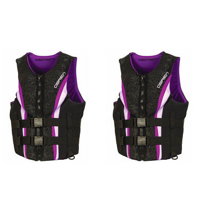 OBrien 2018 Womens Neo Impulse Biolite Wakeboard Life Vest, Adult Large (2 Pack)