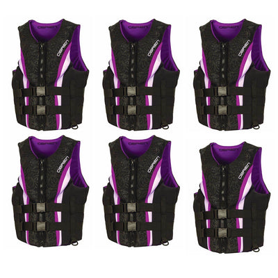 OBrien 2018 Womens Neo Impulse Biolite Wakeboard Life Vest, Adult Large (6 Pack)