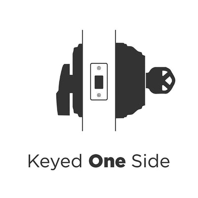 Kwikset 985 Austin Single Cylinder Keyed One Side Deadbolt, Venetian Bronze