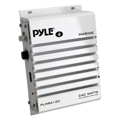 Pyle 240W 2 Channel Marine + Boat Waterproof Amplifier Audio Amplifier (12 Pack)