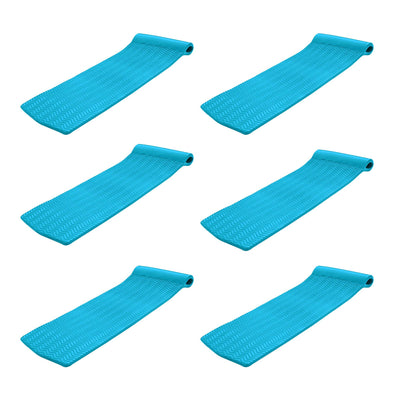 Texas Recreation Serenity 70 In. Foam Mat Raft Lounger Pool Float, Teal (6 Pack)