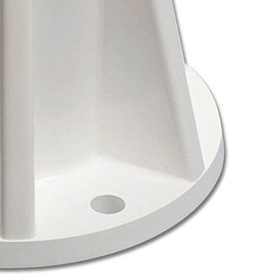 Saftron Polymer Pool Handrails and Ladders Surface Mounting Base, White (6 Pack) - VMInnovations