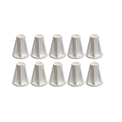 Saftron Polymer Pool Handrails & Ladders Surface Mounting Base, White (10 Pack)