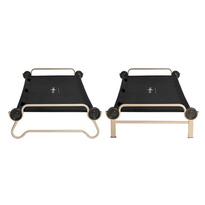 Disc-O-Bed Large Black Cam-O-Bunk Cot (2 Pack) - VMInnovations