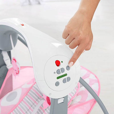 Fisher-Price Deluxe Take Along Soothing Infant Baby Swing & Seat, Pink (2 Pack)