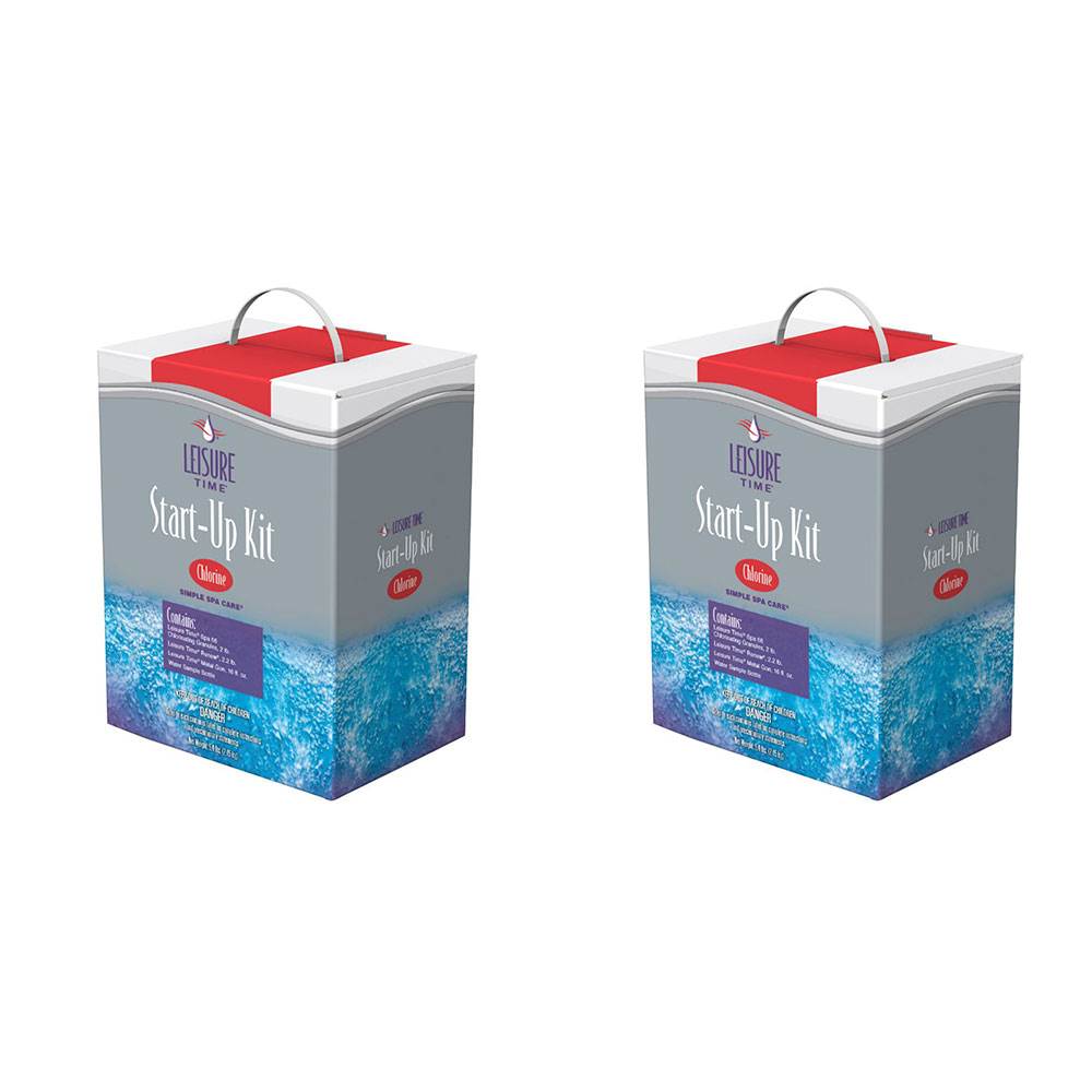 Leisure Time Chlorine Full Starter Spa Sanitizer Maintenance Kit (2 Pack)