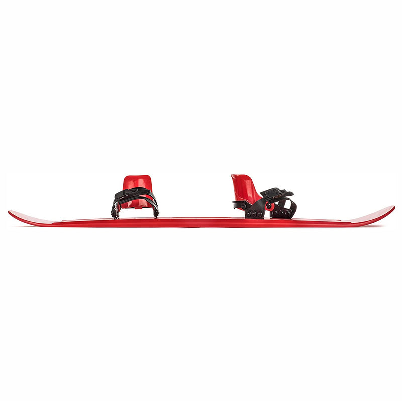Lucky Bums 95 CM Youth Snow Kids Plastic Snowboard with Adjustable Bindings, Red
