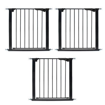 KidCo G1001 Gateway Steel Baby and Kids Doorway Safety Gate, Black (3 Pack)