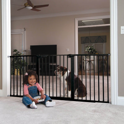 KidCo G1001 Gateway Steel Baby and Kids Doorway Safety Gate, Black (3 Pack)