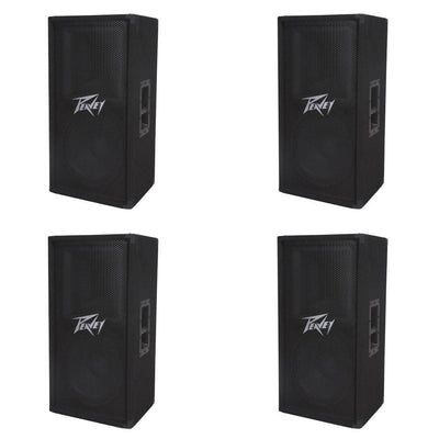 Peavey 2 Way 12 Inch 800W Carpeted Passive Pro DJ Sound Speaker System (4 Pack)