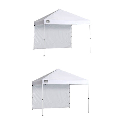 ShelterLogic Commercial C100 10 x 10 Foot Straight Leg Pop Up Canopy (2 Pack) - VMInnovations