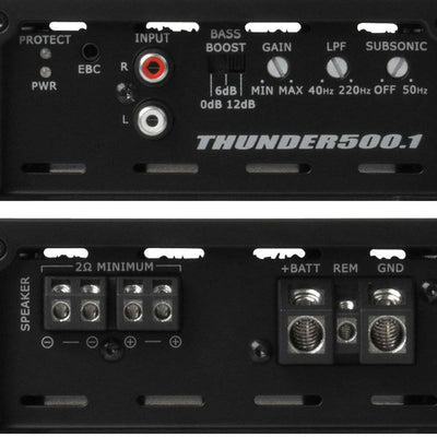 MTX 500 Watt RMS Power Mono D Bass Stereo Car Audio Amplifier Amp (4 Pack)
