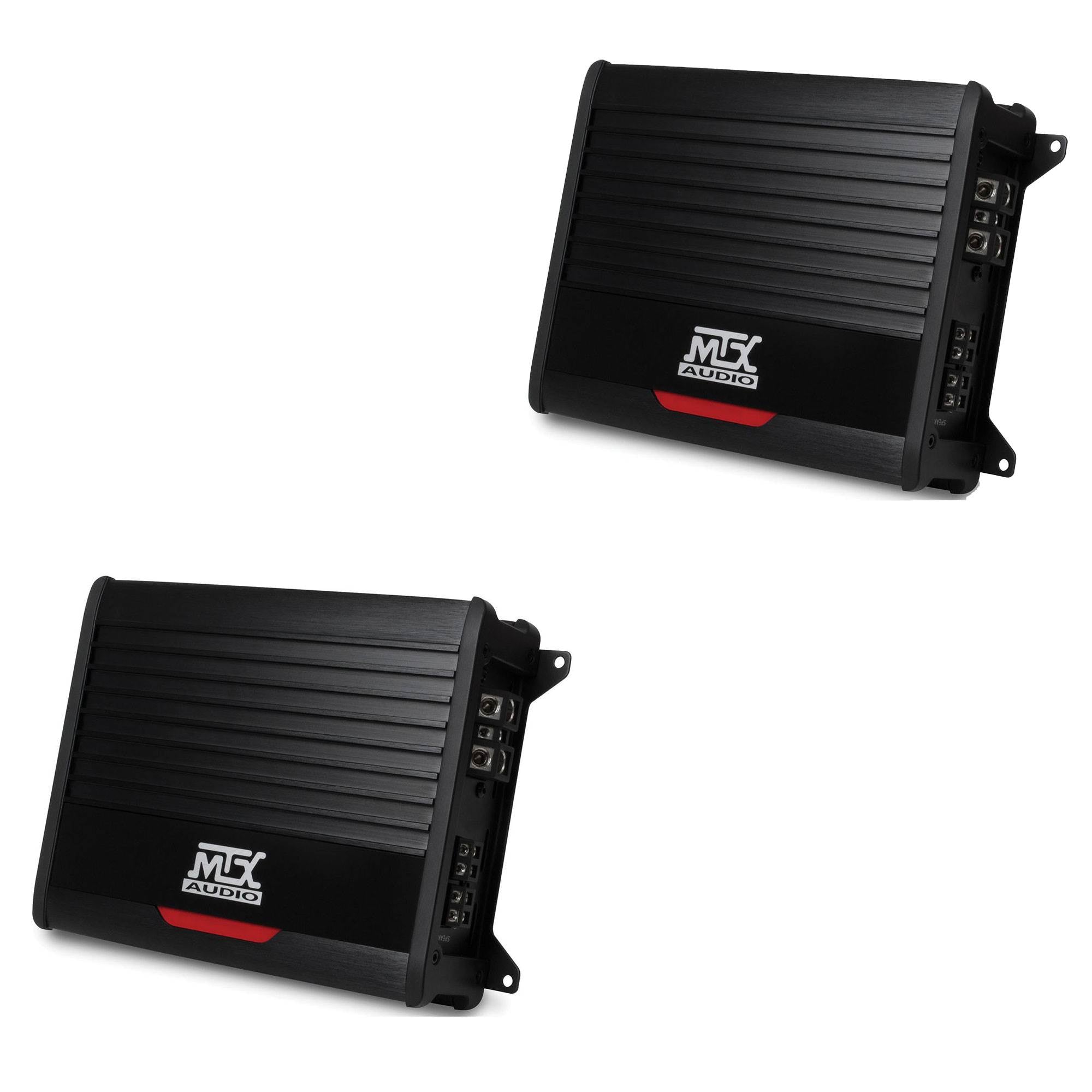 MTX 500 Watt RMS Power Mono D Bass Stereo Car Audio Amplifier Amp (2 Pack)