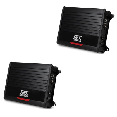 MTX 500 Watt RMS Power Mono D Bass Stereo Car Audio Amplifier Amp (2 Pack)