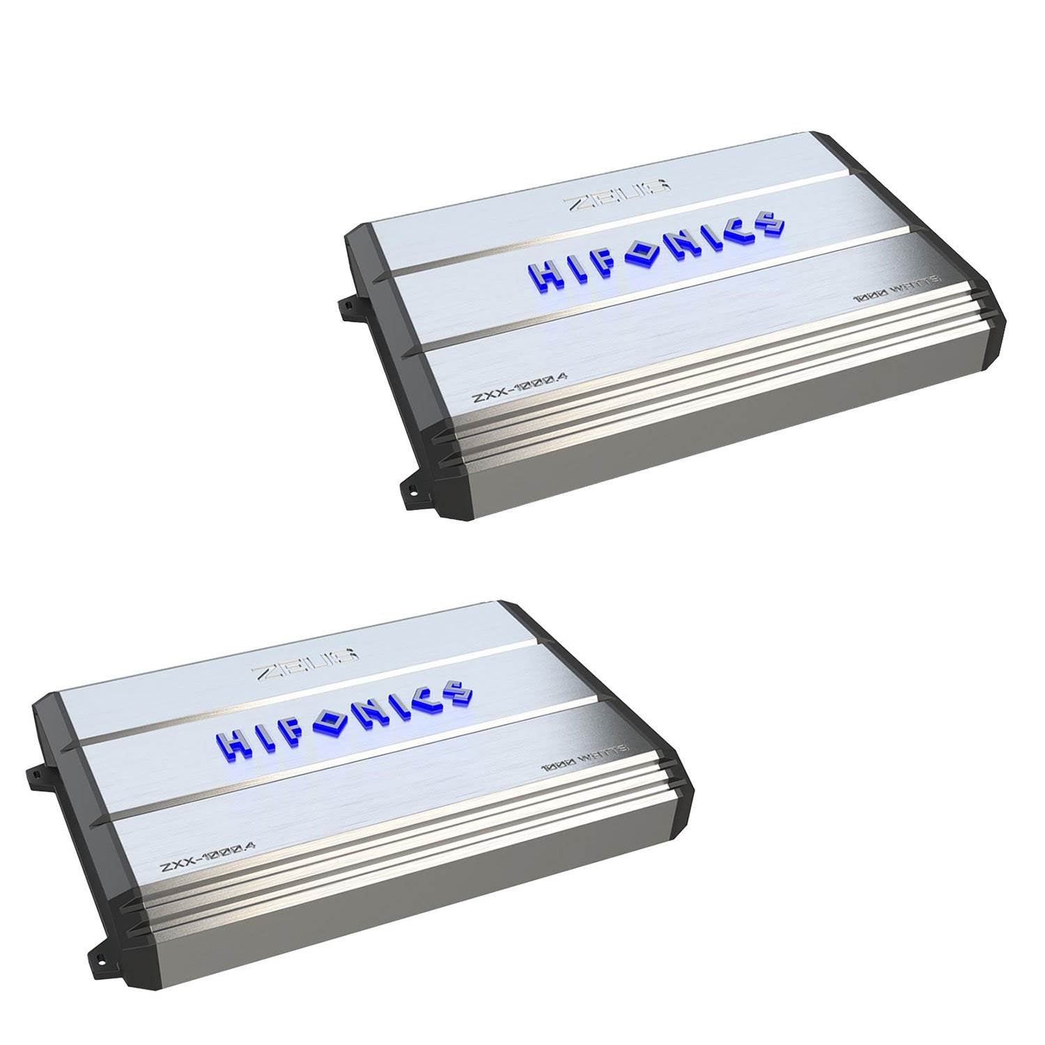 Hifonics 1000 Watt 4 Channel Class A/B Bridgeable Car Amp Amplifier (2 Pack) - VMInnovations