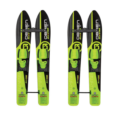 OBrien 46 Inch Children All Star Trainer Kids Combo Waterskis w/ Rope (2 Pack)