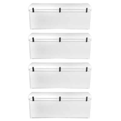 Engel 79.2 Gal 441 Can 320 High Performance Roto Molded Cooler, White (4 Pack)