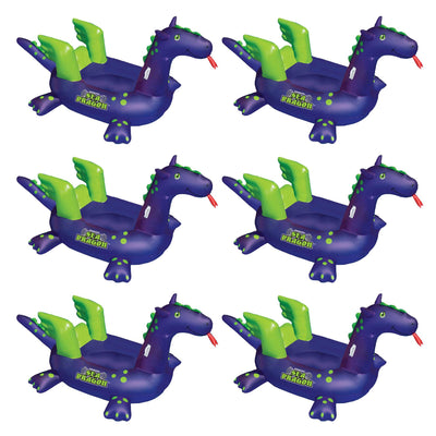 Swimline 90625 Pool Kids Giant Rideable Sea Dragon Inflatable Float Toy (6 Pack)