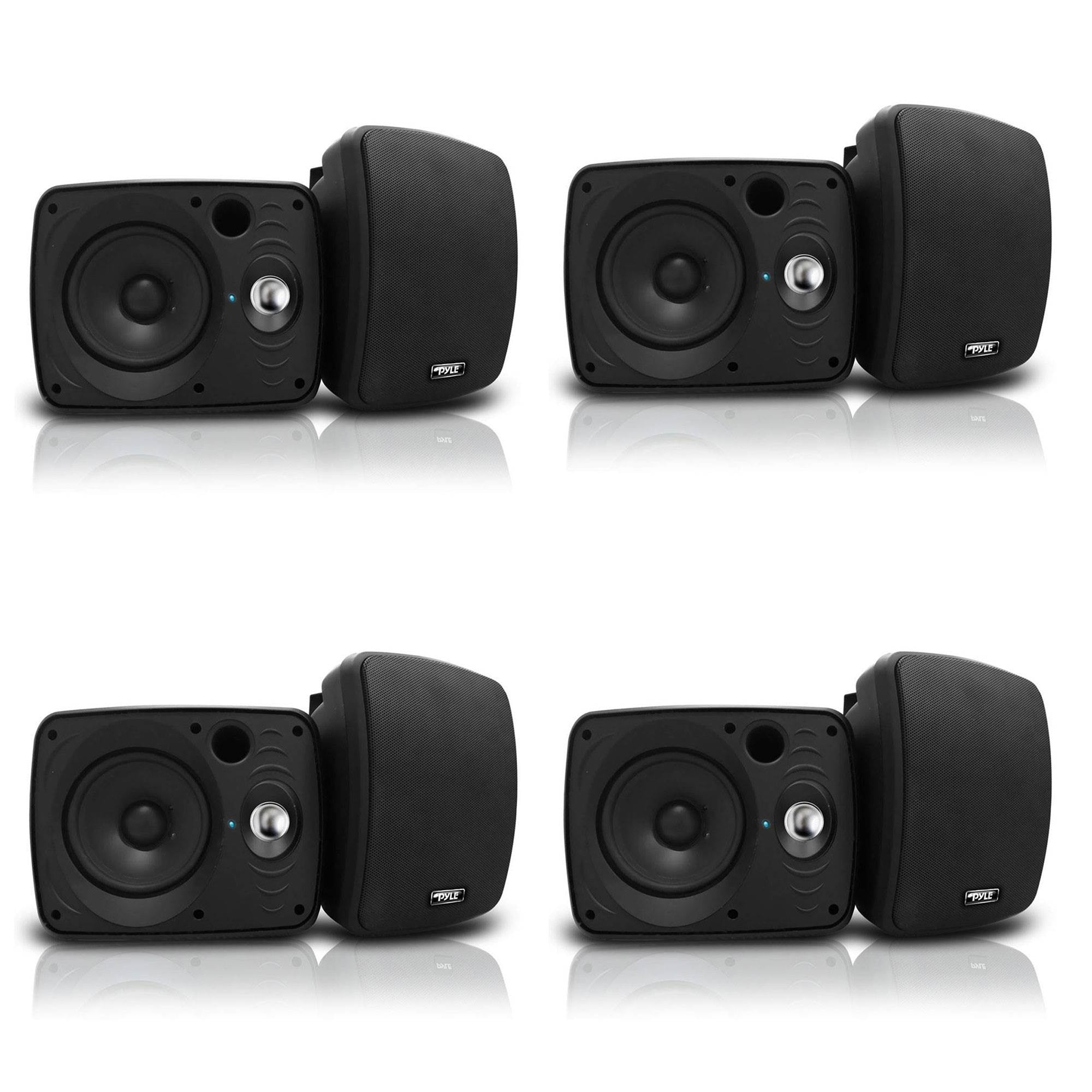 Pyle 6.5" 800W Waterproof Bluetooth Indoor & Outdoor Speakers, Black (8 Pack)