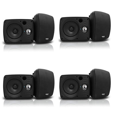 Pyle 6.5" 800W Waterproof Bluetooth Indoor & Outdoor Speakers, Black (8 Pack)