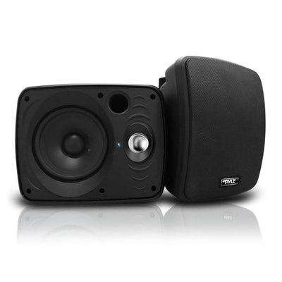 Pyle 6.5 Inch Waterproof Bluetooth Indoor and Outdoor Speaker, Black (2 Pair)