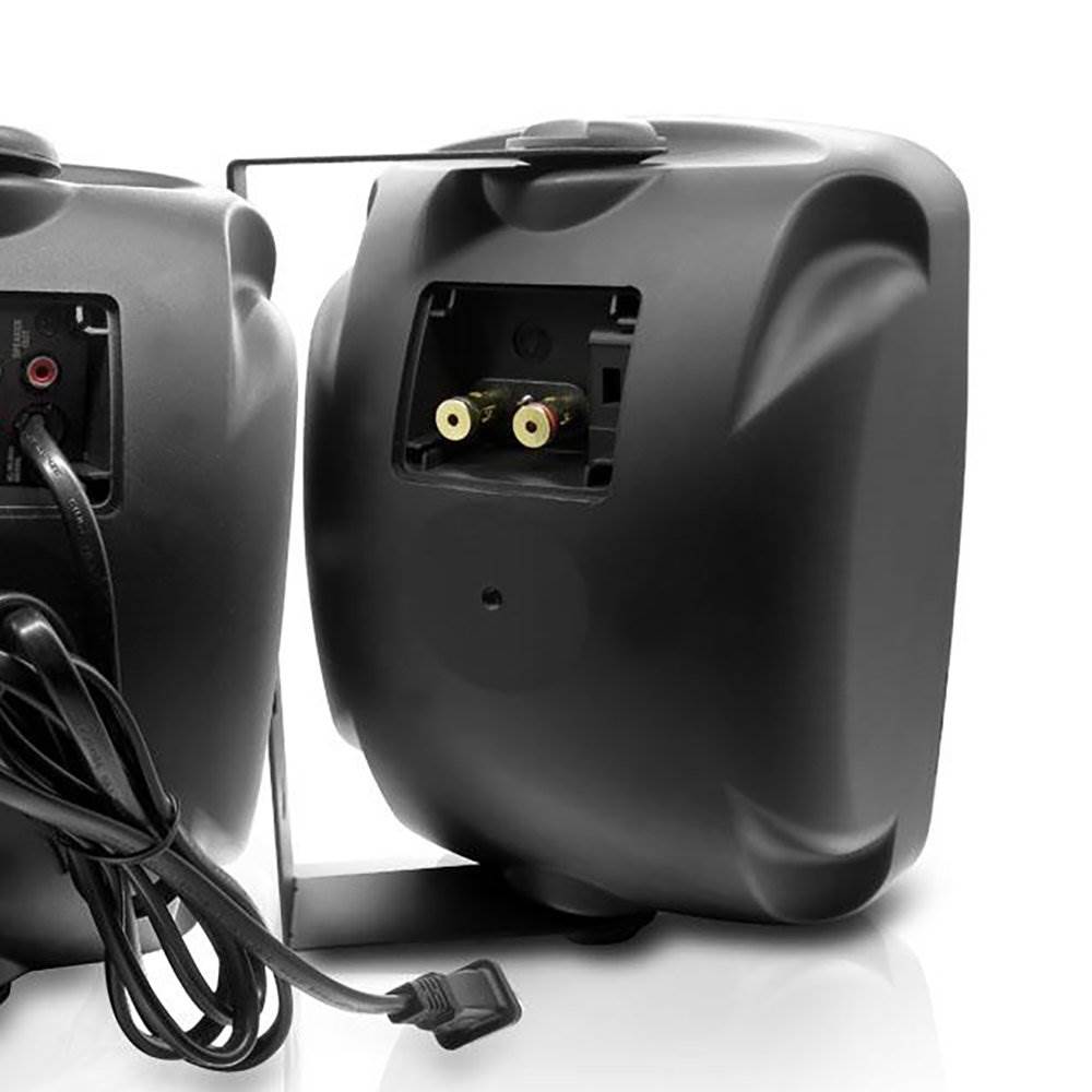 Pyle 6.5 Inch Waterproof Bluetooth Indoor and Outdoor Speaker, Black (2 Pair)