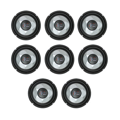 Pyramid 6 Inch 300 Watt 4 Ohm Car Audio Power Audio Subwoofer Woofer (8 Pack)