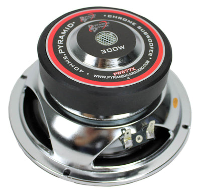 Pyramid 6 Inch 300 Watt 4 Ohm Car Audio Power Audio Subwoofer Woofer (8 Pack)