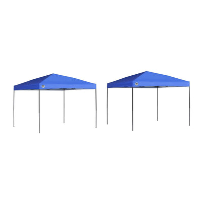 Quik Shade 10' x 10' Instant Straight Leg Pop Up Outdoor Canopy Shelter (2 Pack)
