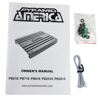 Pyramid PB918 2000W 2 Channel Car Audio Amplifier Power Amp Bridgeable (2 Pack) - VMInnovations