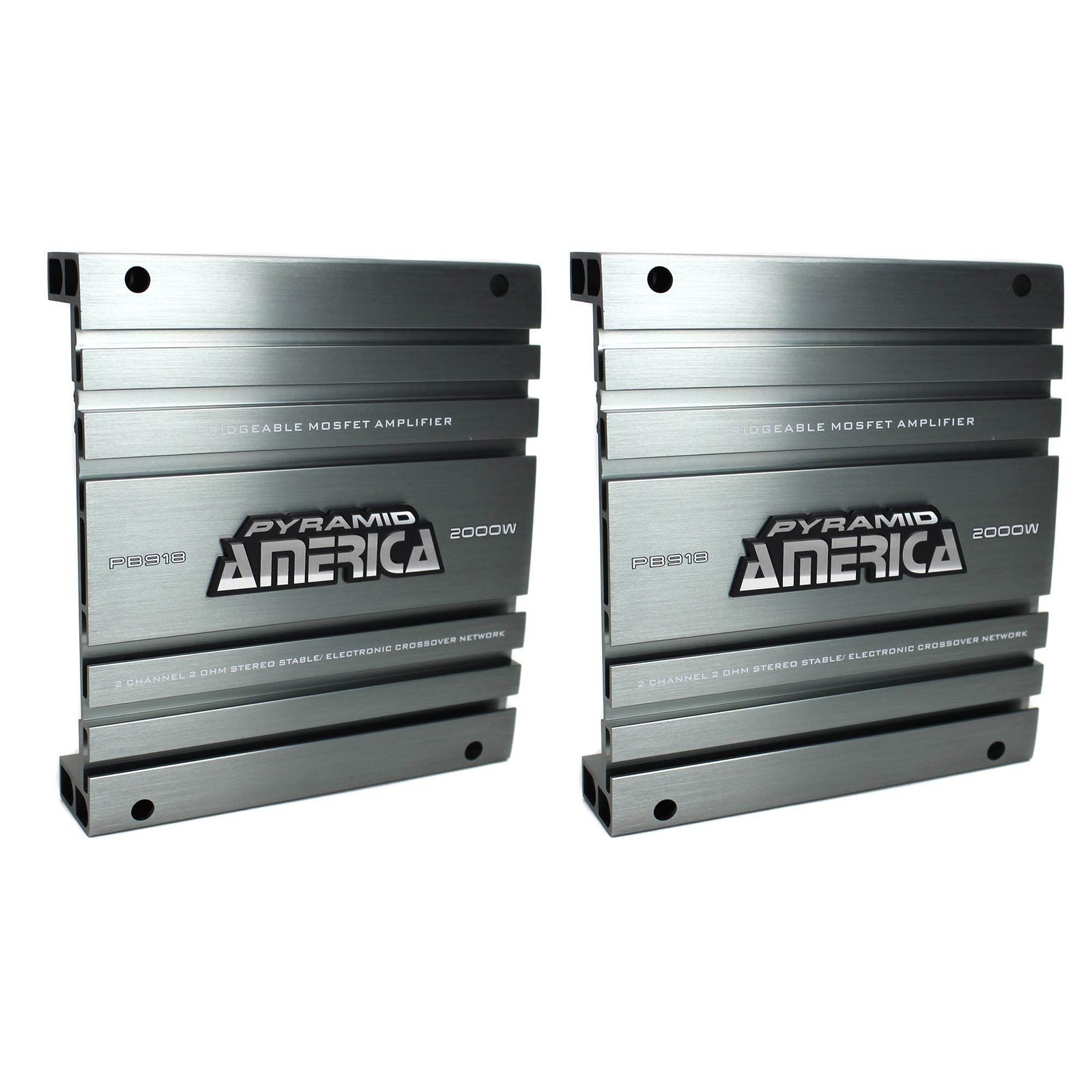 Pyramid PB918 2000W 2 Channel Car Audio Amplifier Power Amp Bridgeable (2 Pack) - VMInnovations