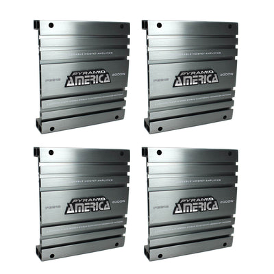 Pyramid PB918 2000W 2 Channel Car Audio Amplifier Power Amp Bridgeable (4 Pack) - VMInnovations