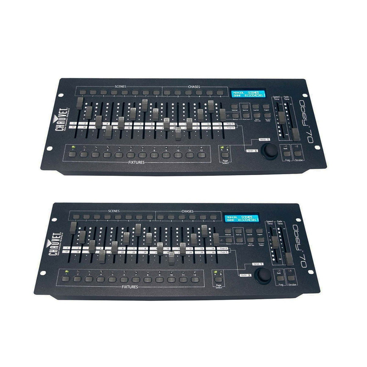 Chauvet DJ Obey 70 384 Channel LED Light, Fog & Strobe DMX Controller (2 Pack)